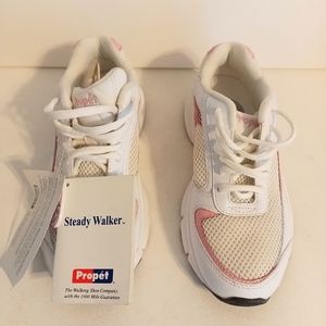 NWT Propet Steady walker shoe pink white size 7